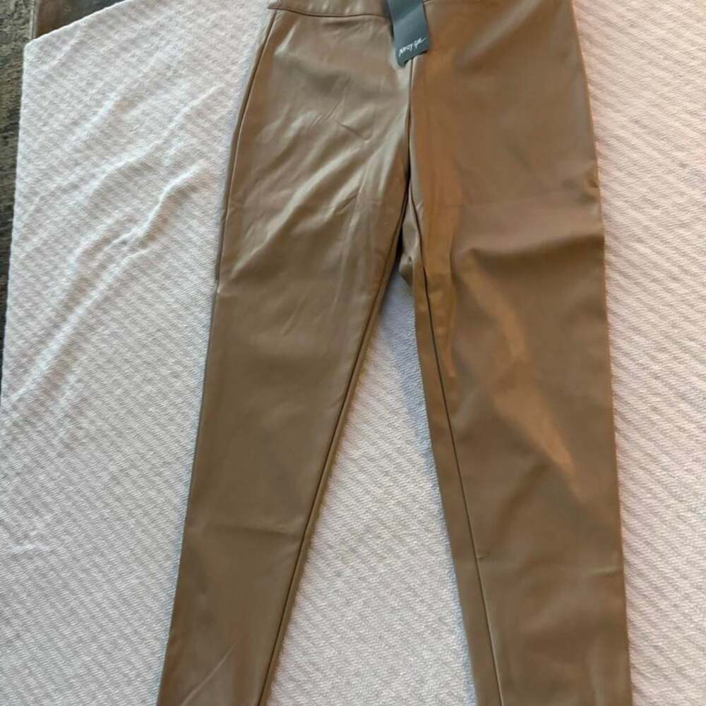 Nasty Gal Faux Leather Leggings US 2 Stone Taupe New with Tags